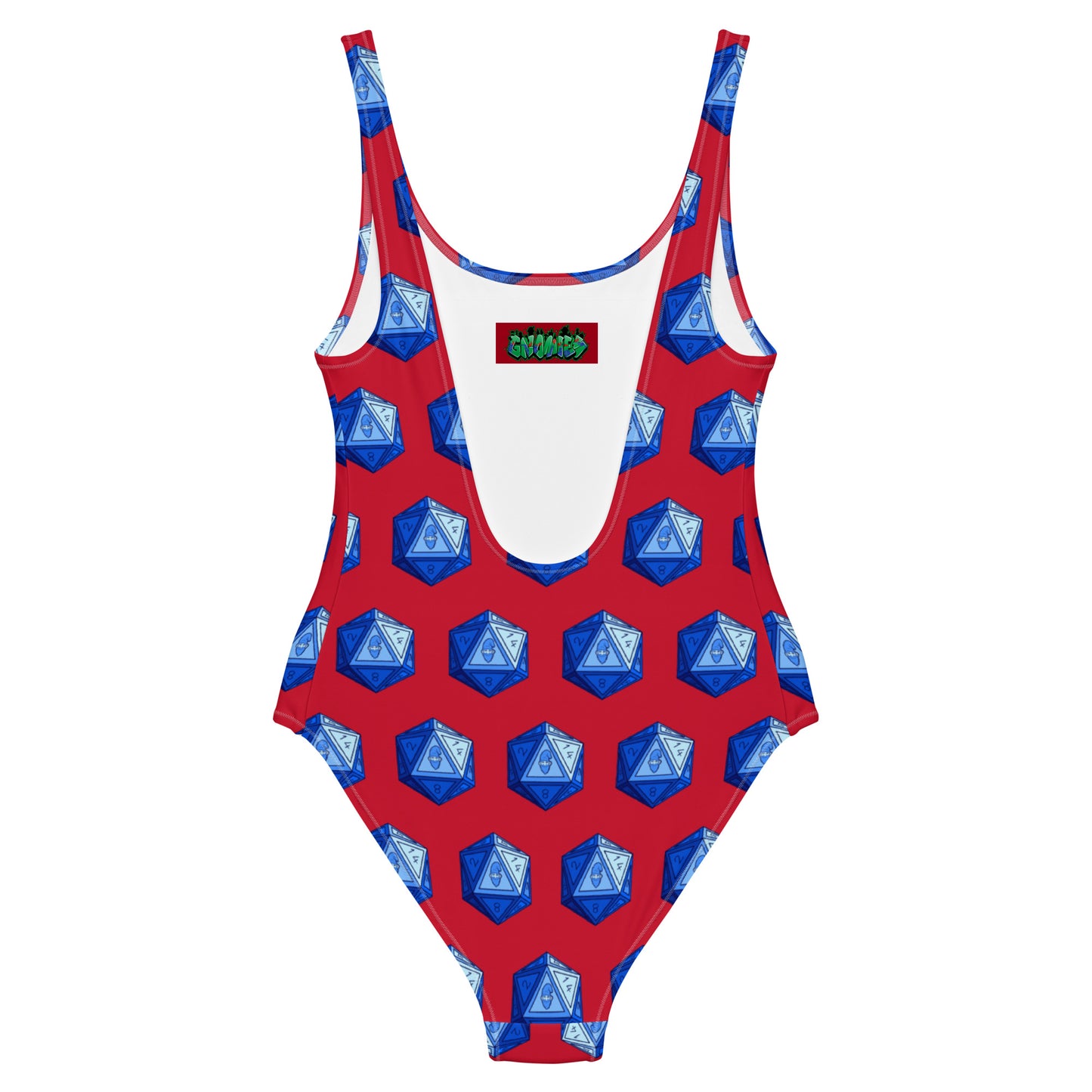 Red/Cobalt Gnomies D20 One-Piece Swimsuit