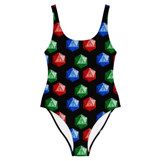 Mixed Gnomies D20 One-Piece Swimsuit