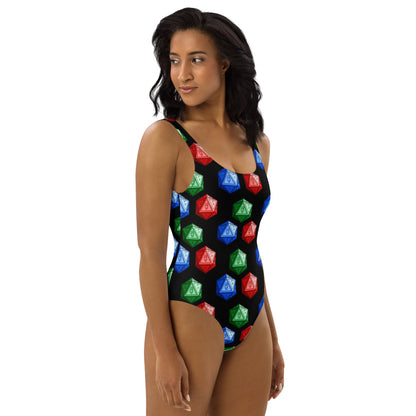 Mixed Gnomies D20 One-Piece Swimsuit