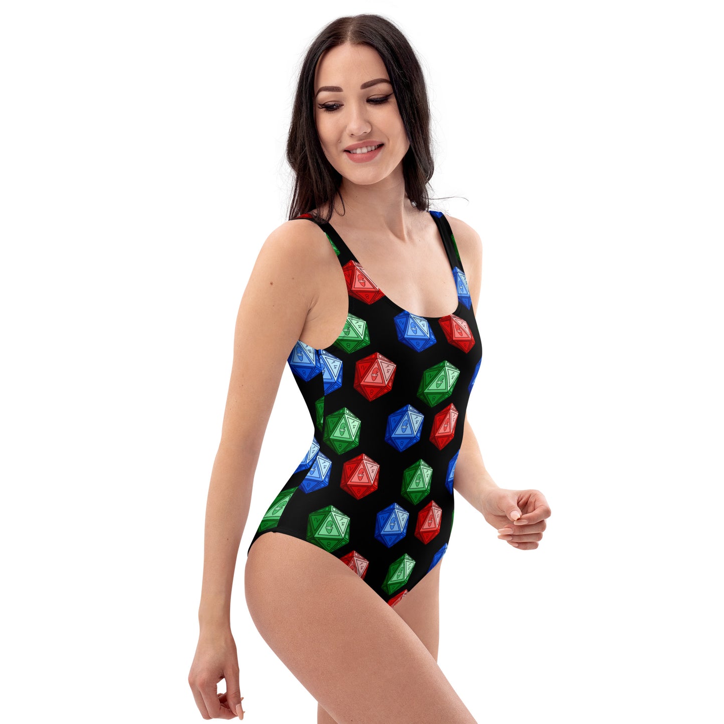 Mixed Gnomies D20 One-Piece Swimsuit