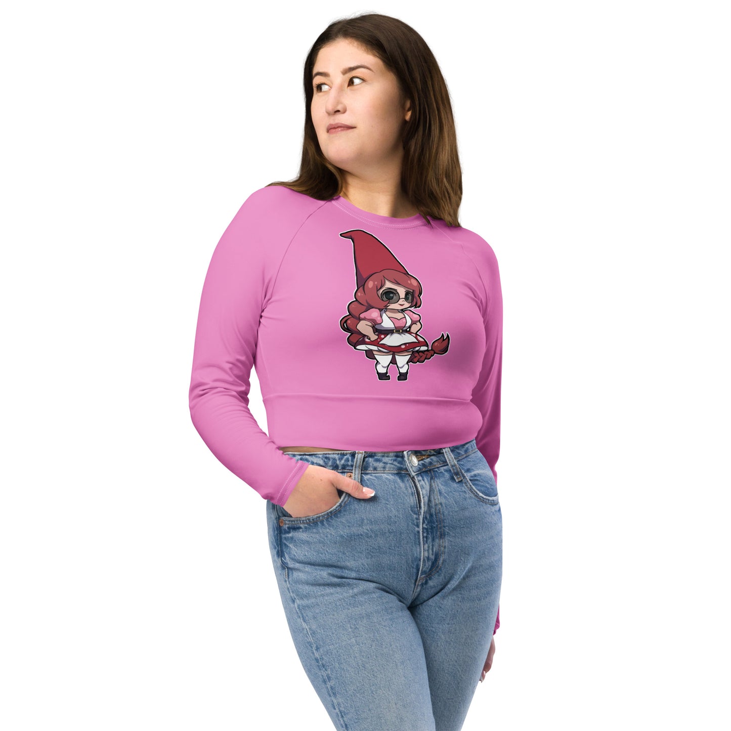 Fidgit the Gnomegirl Long-sleeve Crop Top