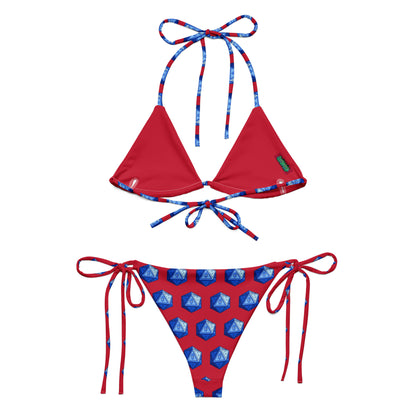 Red/Cobalt Gnomies D20 Bikini Set