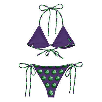 Purple/Emerald Gnomies D20 Bikini Set