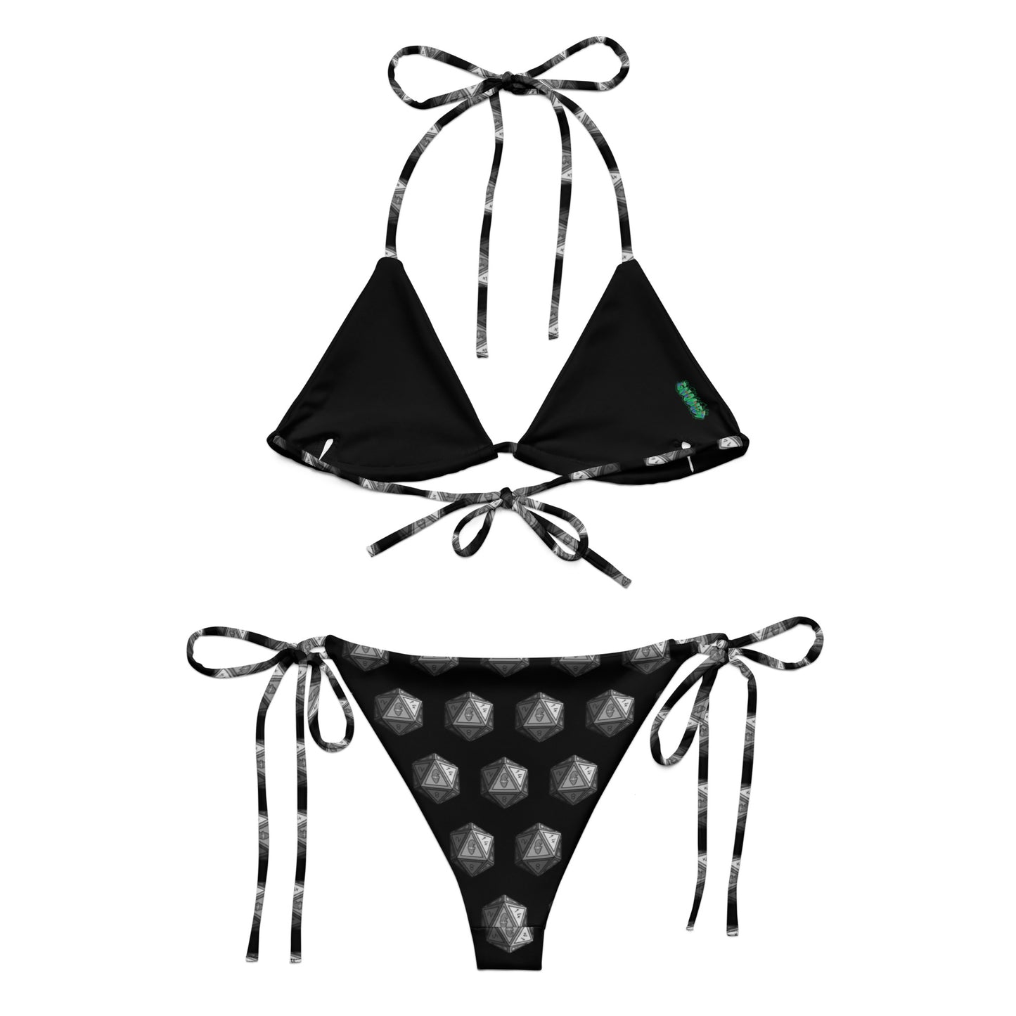 Black/Steel Gnomies D20 Bikini Set