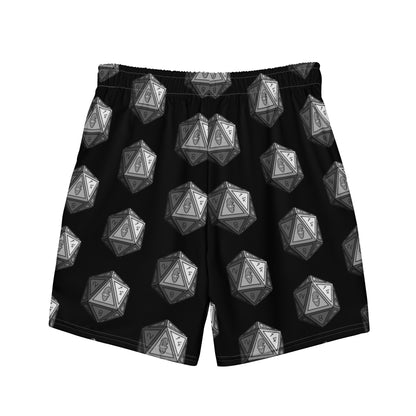 Black/Steel Gnomies D20 Swim Trunks