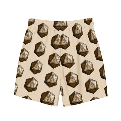 Khaki/Bronze Gnomies D20 Swim Trunks