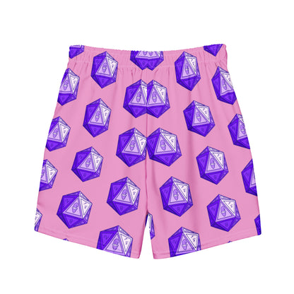 Lilac/Amethyst Gnomies D20 Swim Trunks