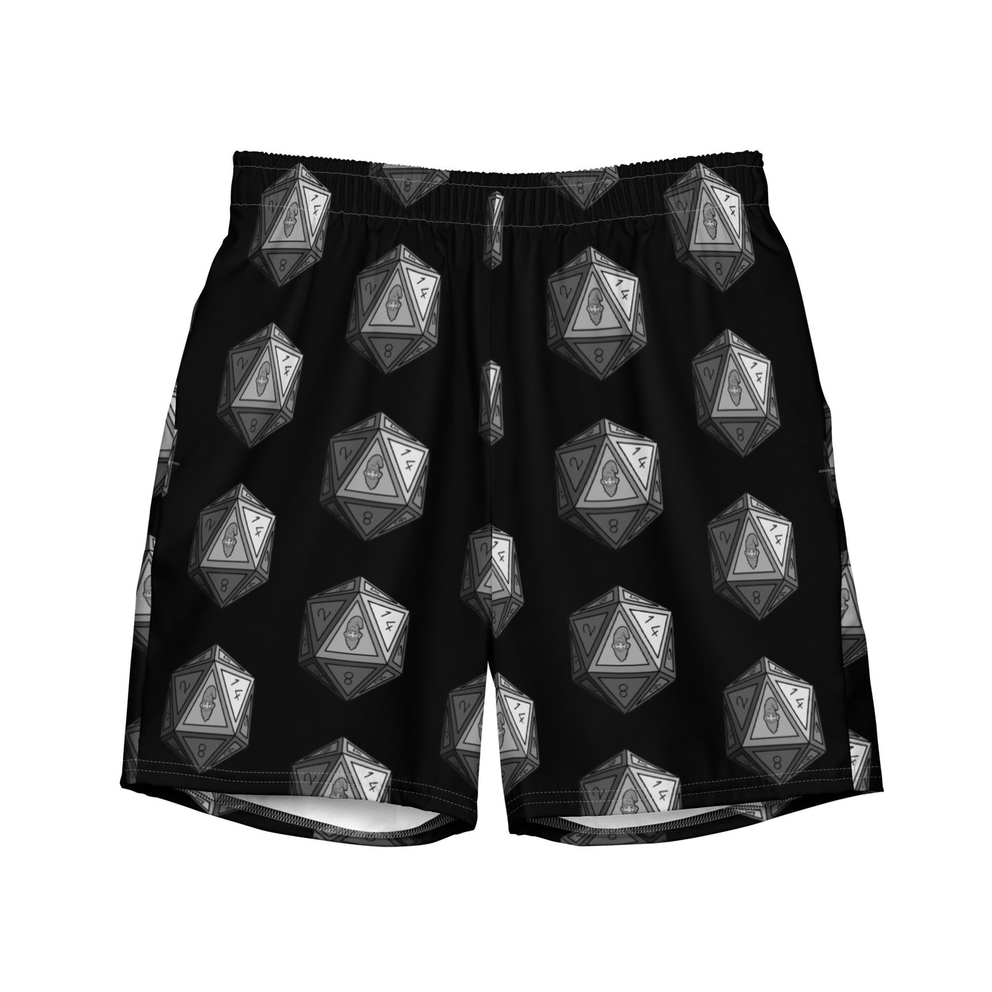 Black/Steel Gnomies D20 Swim Trunks