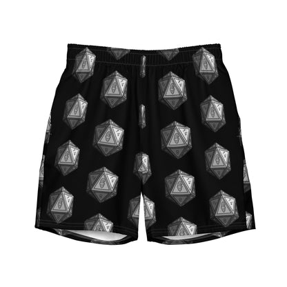 Black/Steel Gnomies D20 Swim Trunks