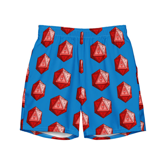 Blue/Ruby Gnomies D20 Swim Trunks