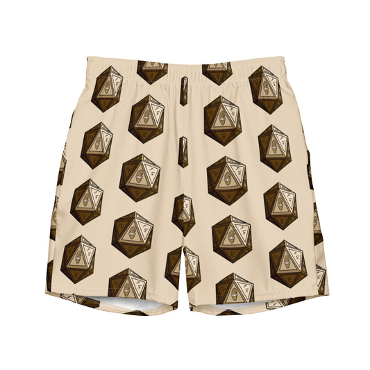 Khaki/Bronze Gnomies D20 Swim Trunks