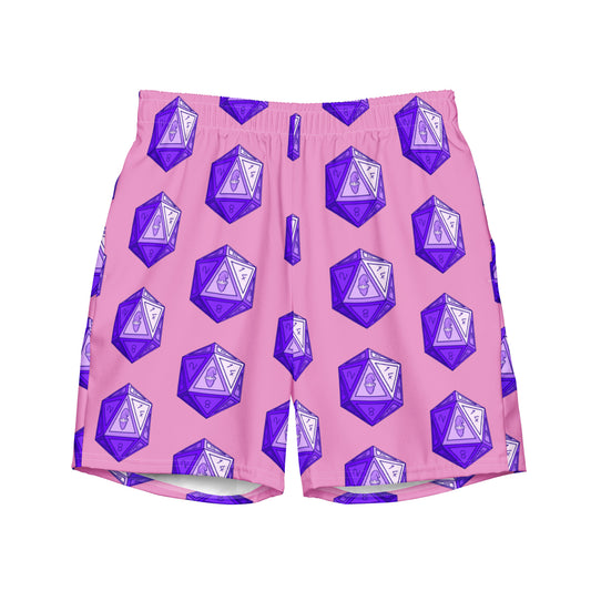 Lilac/Amethyst Gnomies D20 Swim Trunks