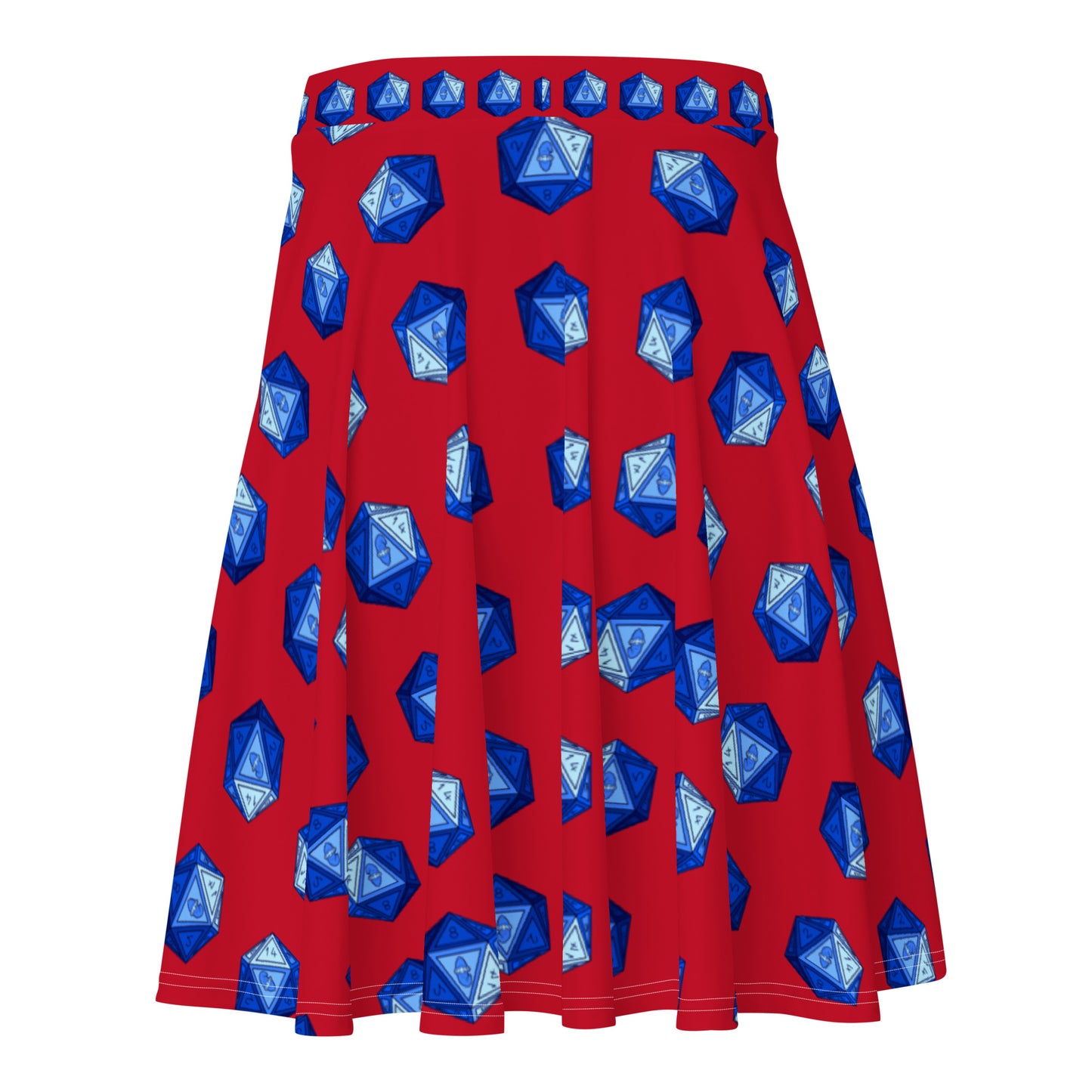 Red/Cobalt Gnomies D20 Skater Skirt