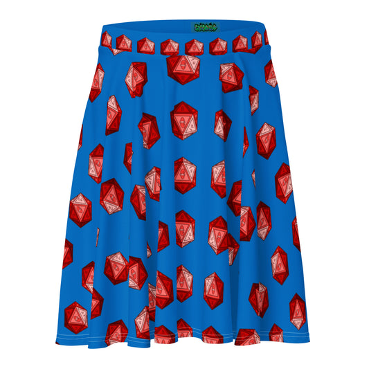 Blue/Ruby Gnomies D20 Skater Skirt