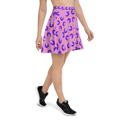 Lilac/Amethyst Gnomies D20 Skater Skirt