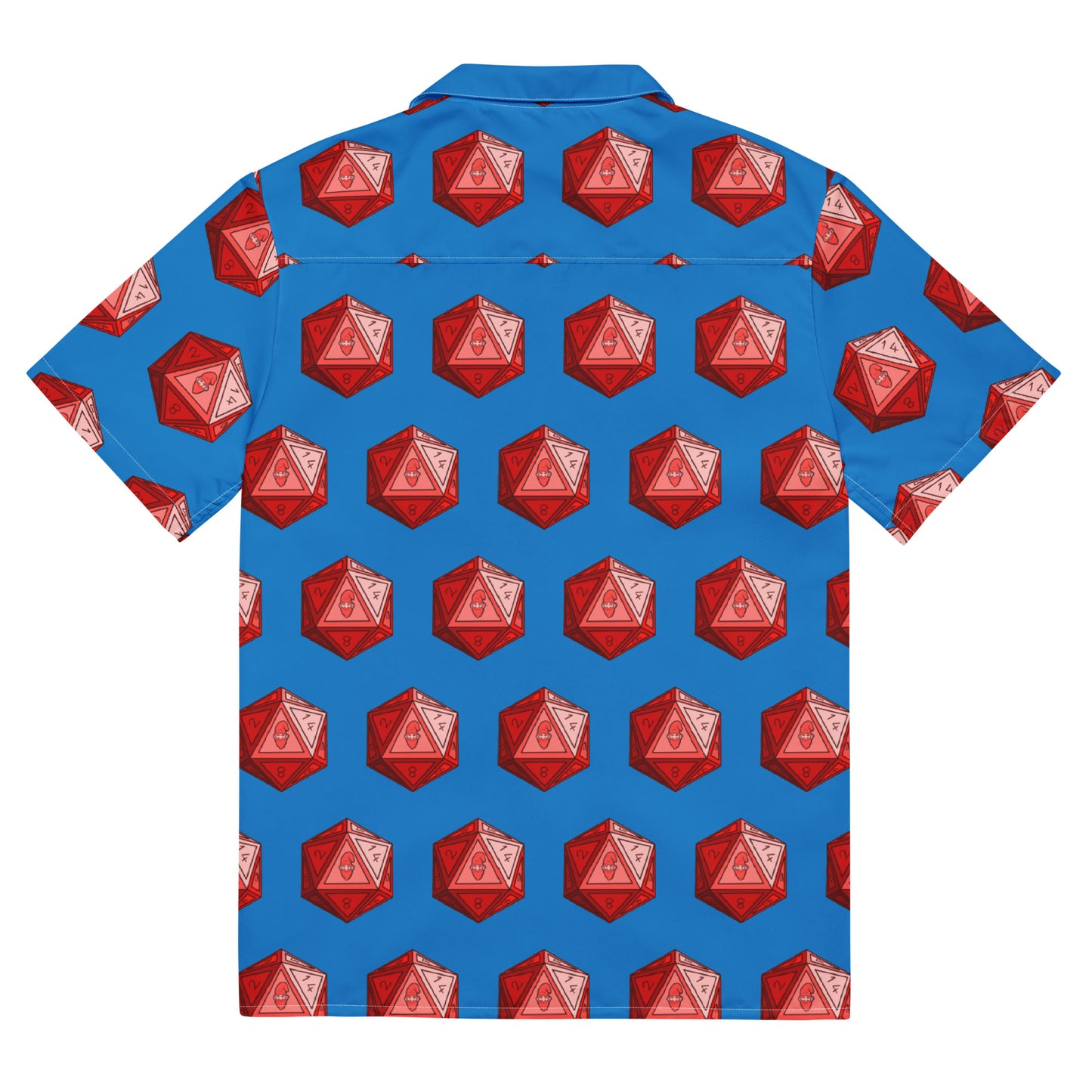 Blue/Ruby Gnomies D20 Button Shirt