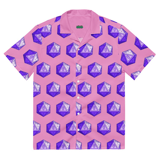 Lilac/Amethyst Gnomies D20 Button Shirt