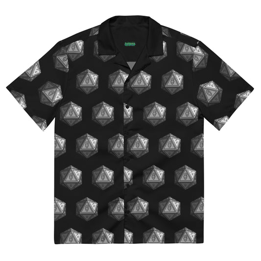 Black/Steel Gnomies D20 Button Shirt