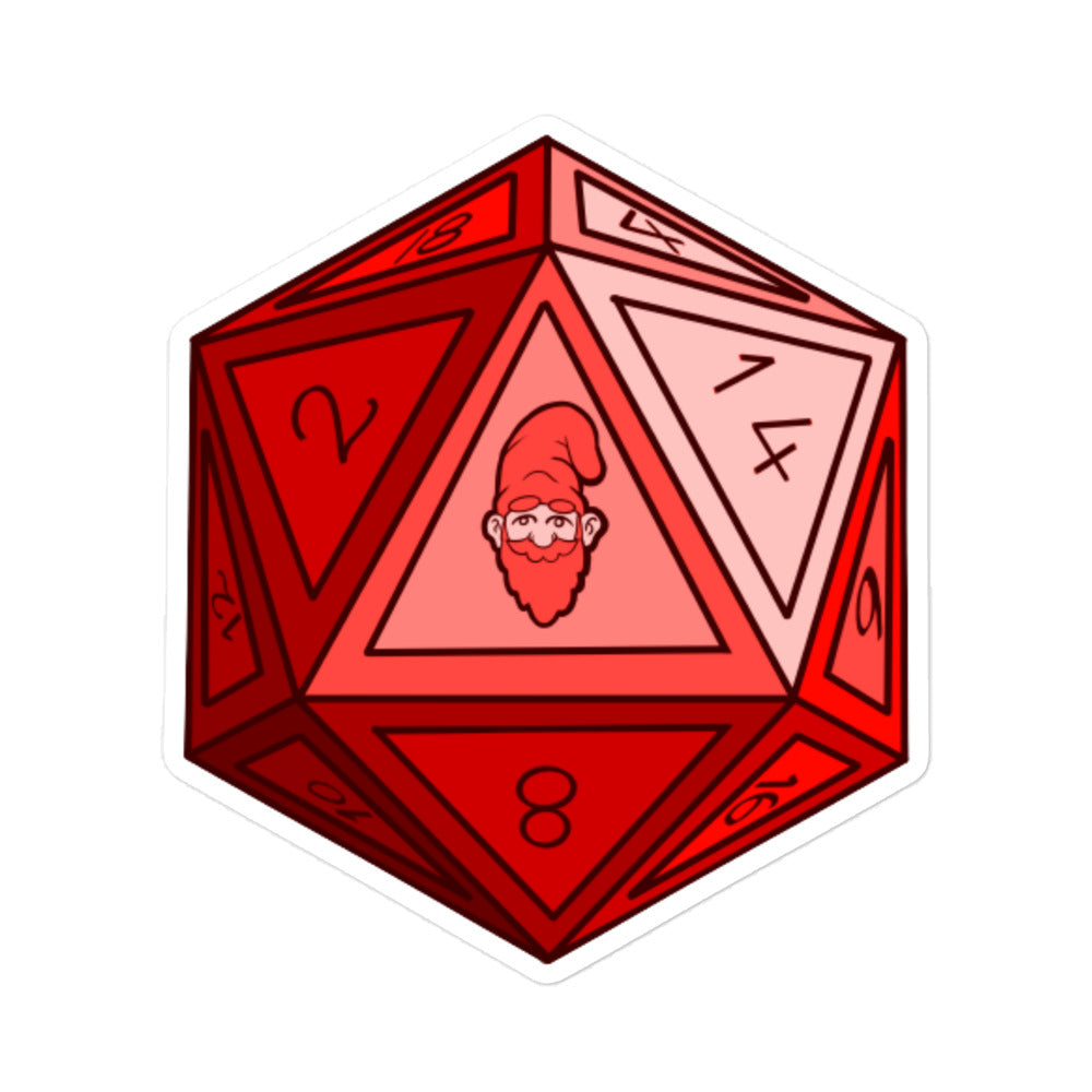 Ruby Gnomie D20 Bubble-free Sticker