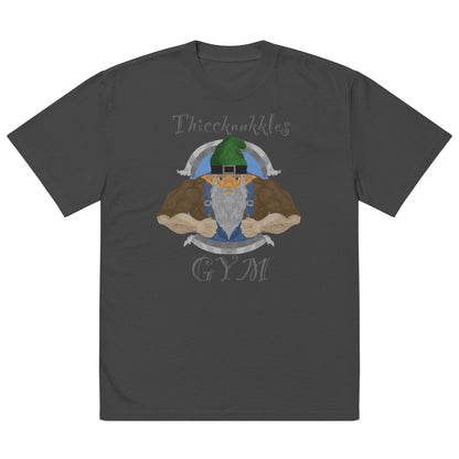 Thiccknukkles Gym Oversized faded t-shirt