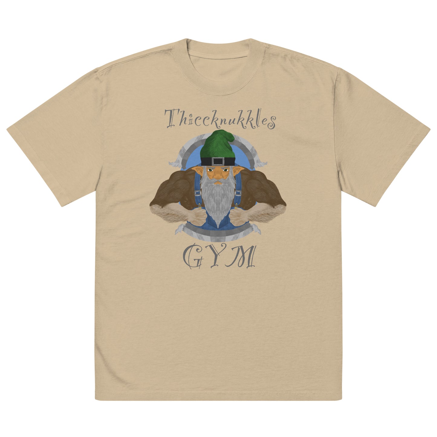 Thiccknukkles Gym Oversized faded t-shirt