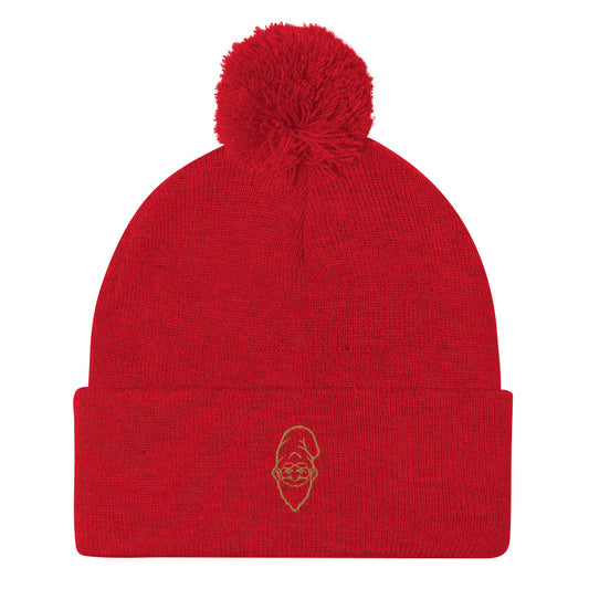 Golden Gnome Pom-Pom Beanie